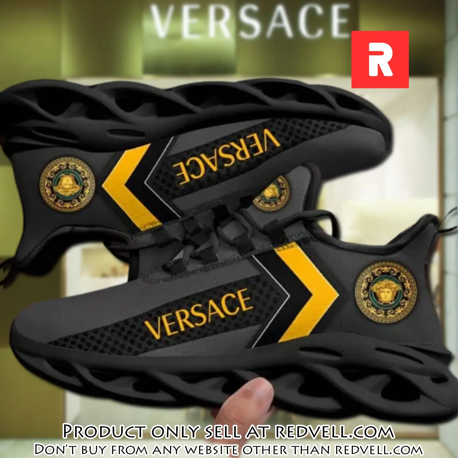 Versace black premium max soul shoes luxury brand gifts for men women rv4511751